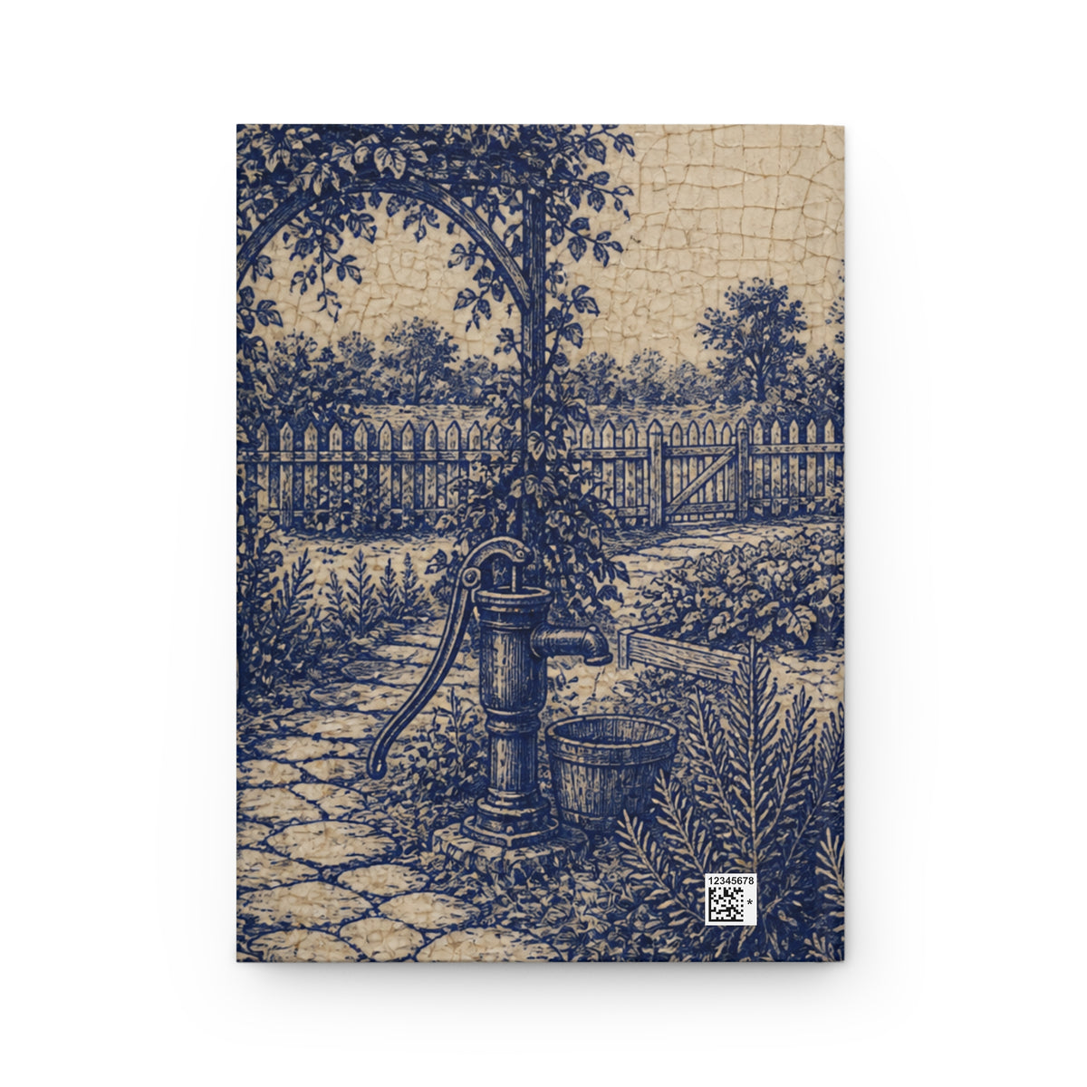 Hardcover Lined Journal – Transferware Kitchen Garden | 150-Page Notebook, 5.75x8