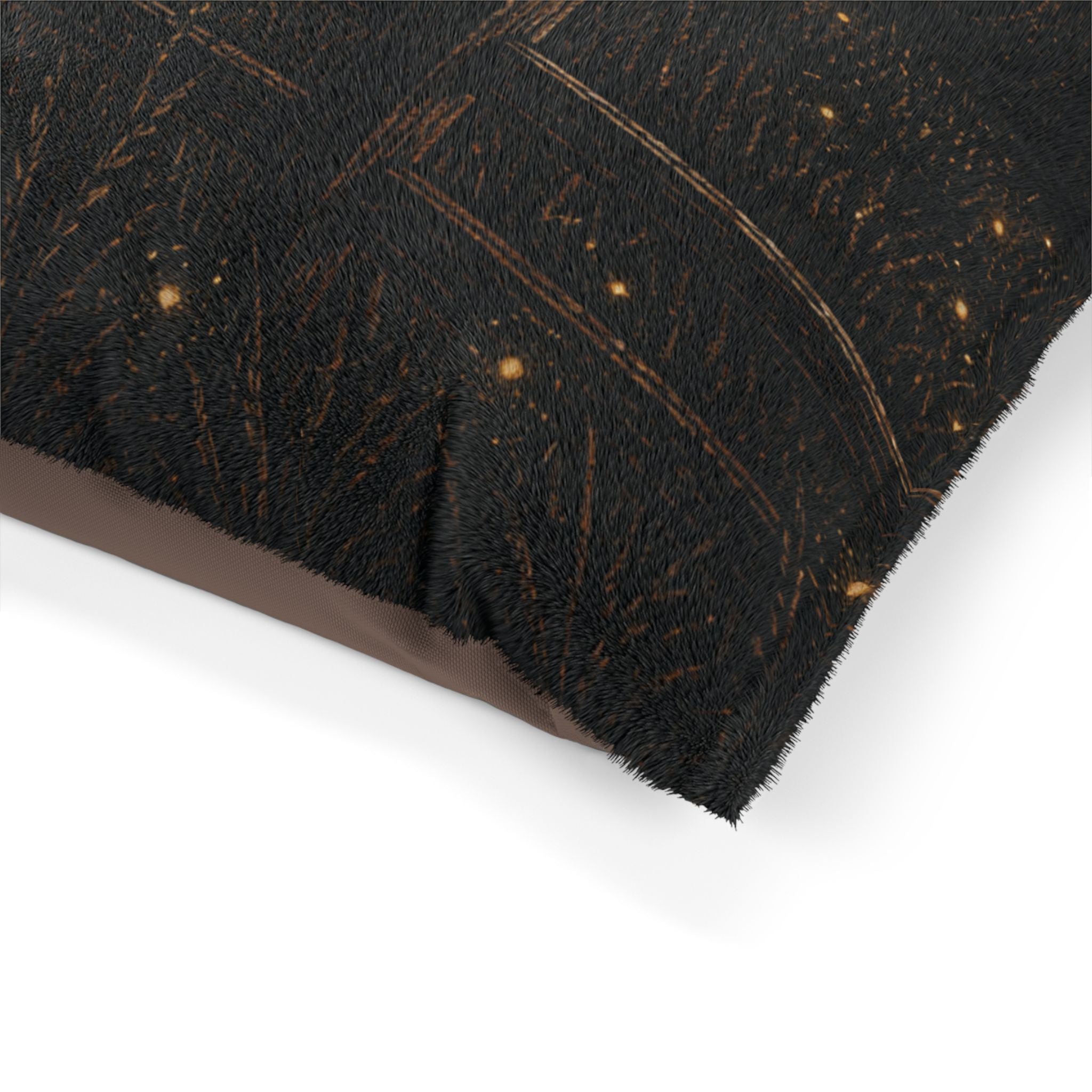Firefly Washable Dog Bed – Night Linocut Fireflies | Soft Fleece Pet Bed, 3 Sizes