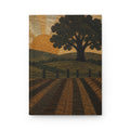 Hardcover Lined Journal – Quilted Pasture Sunset | 150-Page Notebook, 5.75x8