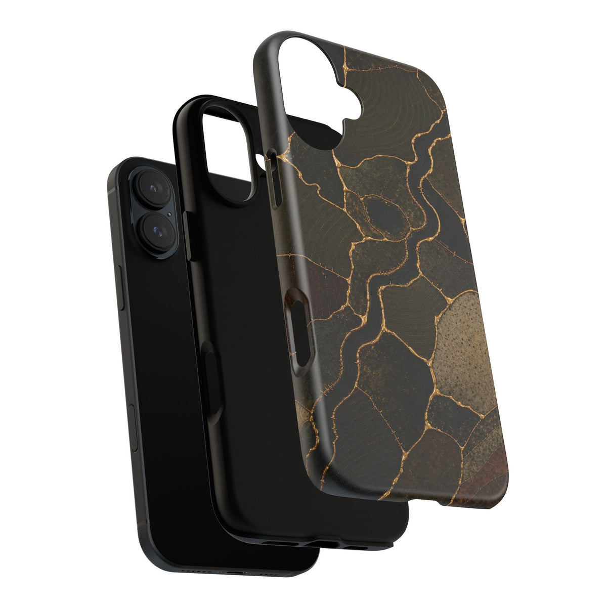 iPhone Case – Mended Ground Kintsugi | Tough Dual-Layer Case, iPhone 11–17