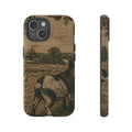 Goat iPhone Case – Pygmy Goats - Grain-Sack Orchard Gate | Tough Dual-Layer Case, iPhone 11–17