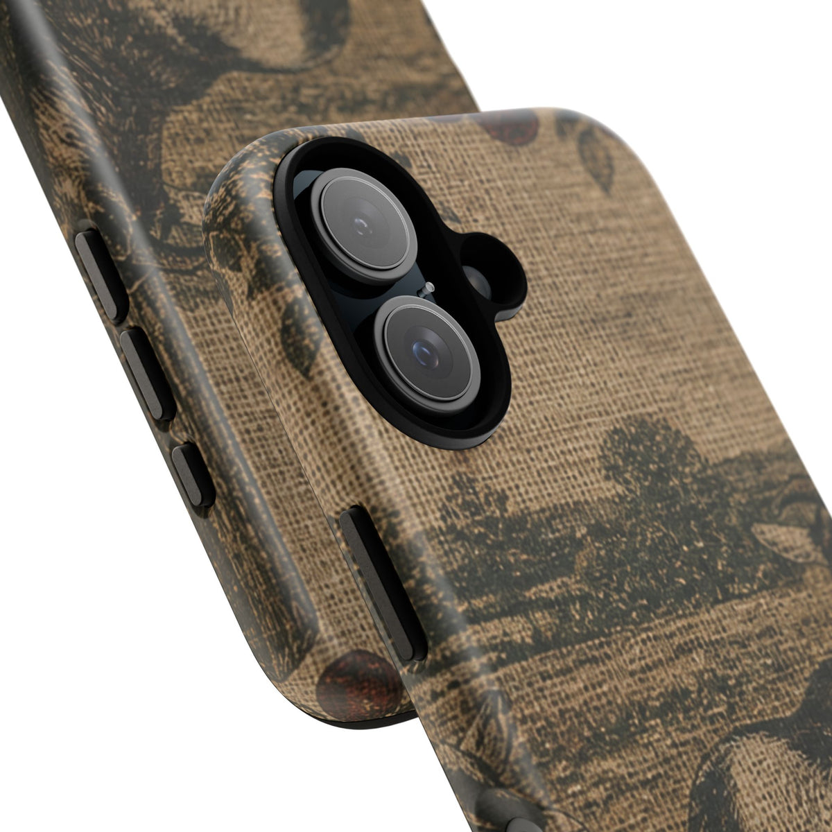 Goat iPhone Case – Pygmy Goats - Grain-Sack Orchard Gate | Tough Dual-Layer Case, iPhone 11–17