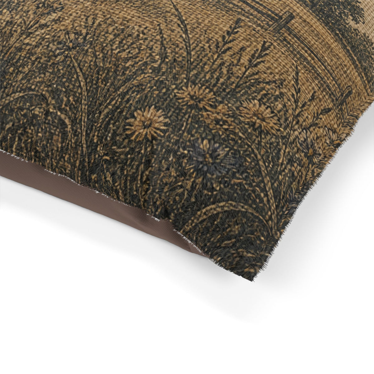 Washable Dog Bed – Linen Field & Barn | Soft Fleece Pet Bed, 3 Sizes