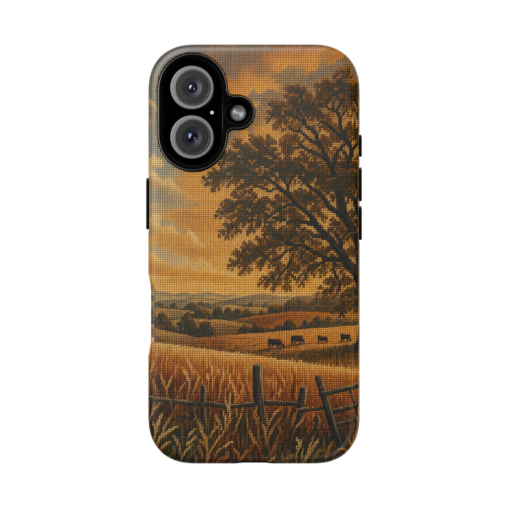 iPhone Case – Long Season Needlepoint | Tough Dual-Layer Case, iPhone 11–17