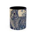 Rabbit Farmhouse Coffee Mug – Rabbit in the Clover Cobalt Transferware | Ceramic Accent Mug, 11oz or 15oz