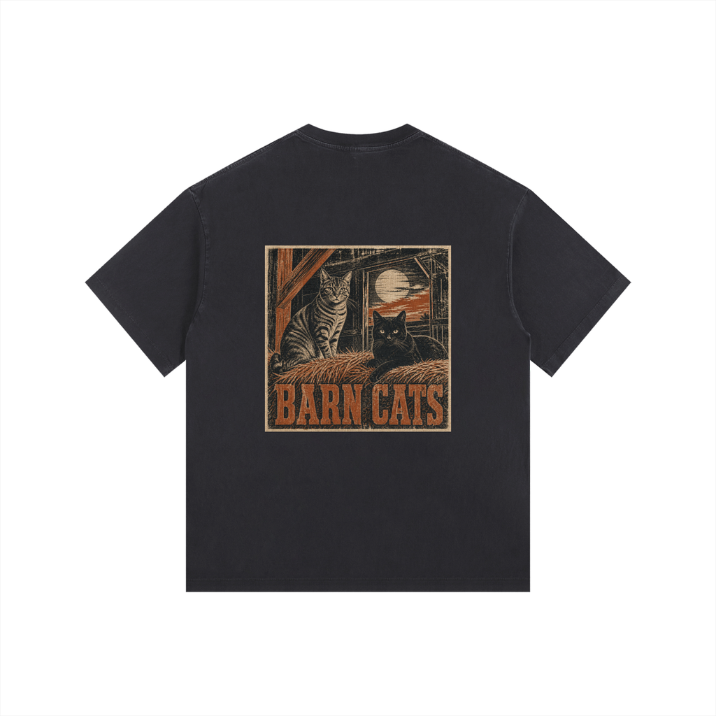 Barn Cats Vintage-Washed Tee — Porch Dog Supply Co.