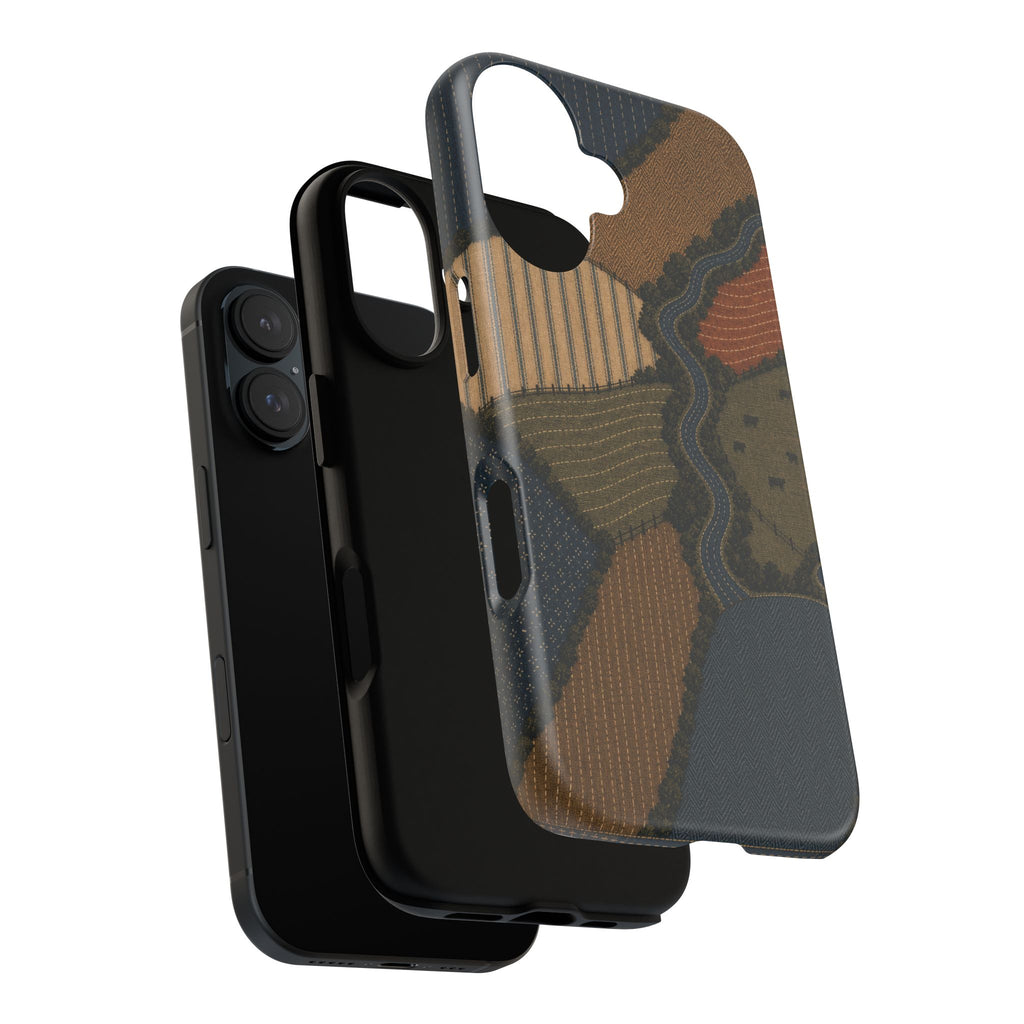 iPhone Case – Harvest From Above Patchwork | Tough Dual-Layer Case, iPhone 11–17
