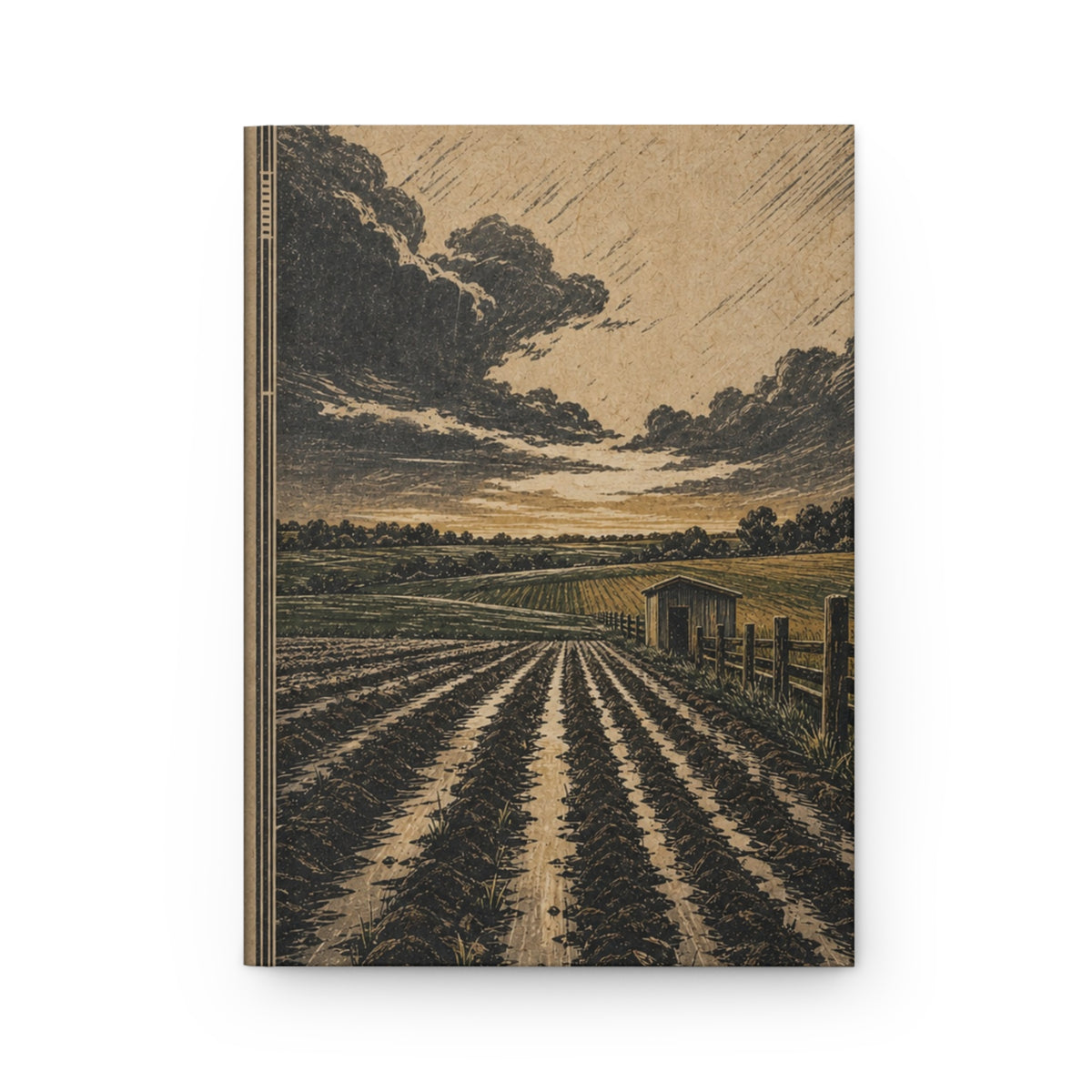 Hardcover Lined Journal – After the Rain Linocut | 150-Page Notebook, 5.75x8
