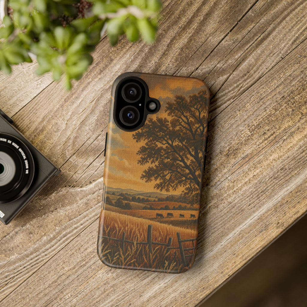 iPhone Case – Long Season Needlepoint | Tough Dual-Layer Case, iPhone 11–17