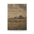 Hardcover Lined Journal – Linen Field & Barn | 150-Page Notebook, 5.75x8