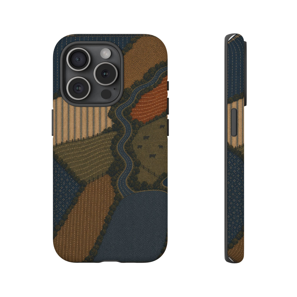 iPhone Case – Harvest From Above Patchwork | Tough Dual-Layer Case, iPhone 11–17