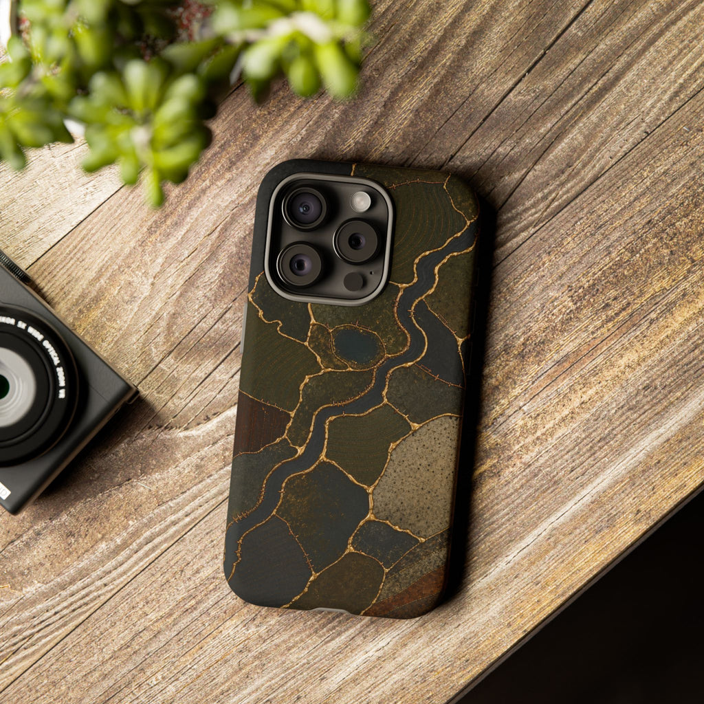 iPhone Case – Mended Ground Kintsugi | Tough Dual-Layer Case, iPhone 11–17