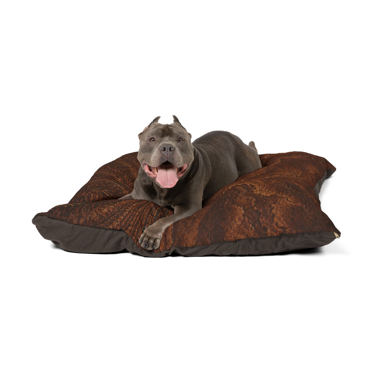 Windmill Washable Dog Bed – Embossed Leather Windmill | Soft Fleece Pet Bed, 3 Sizes
