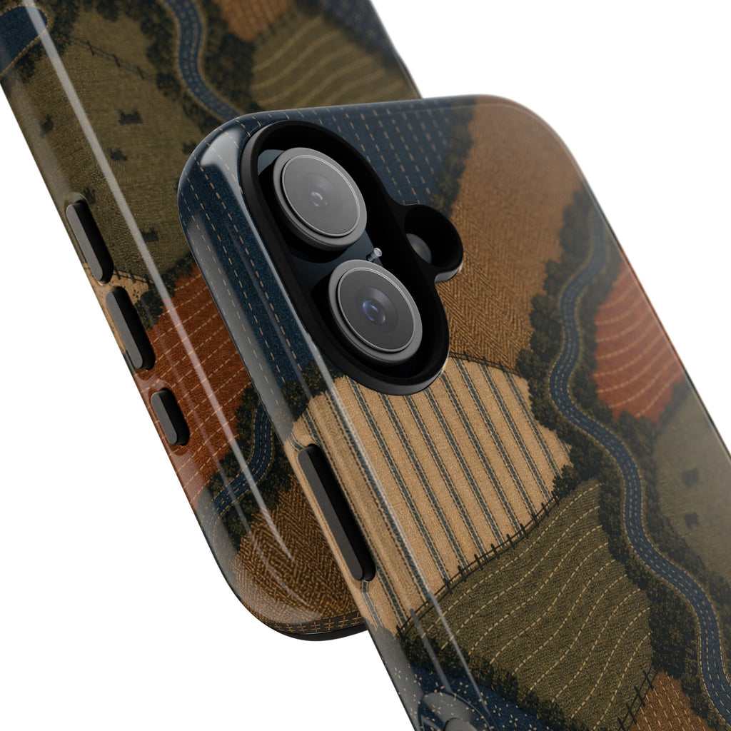 iPhone Case – Harvest From Above Patchwork | Tough Dual-Layer Case, iPhone 11–17