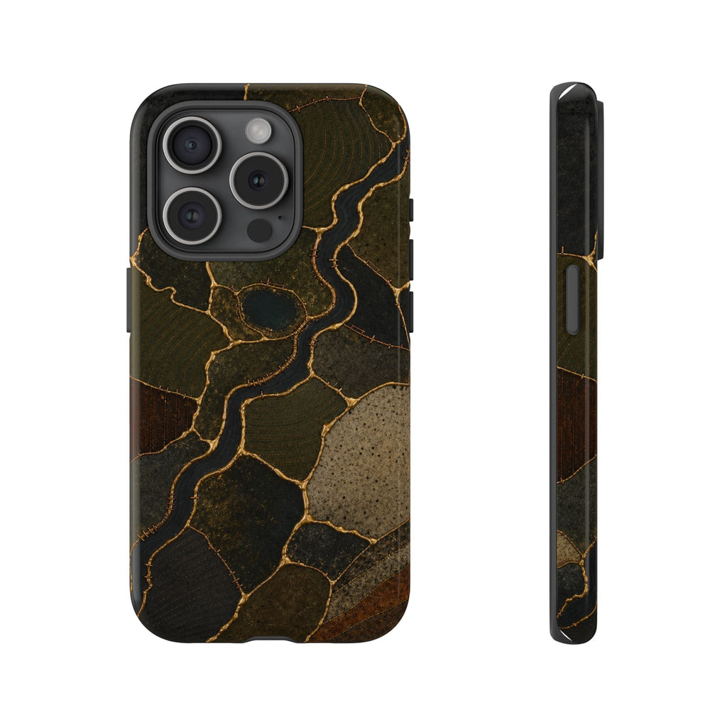 iPhone Case – Mended Ground Kintsugi | Tough Dual-Layer Case, iPhone 11–17
