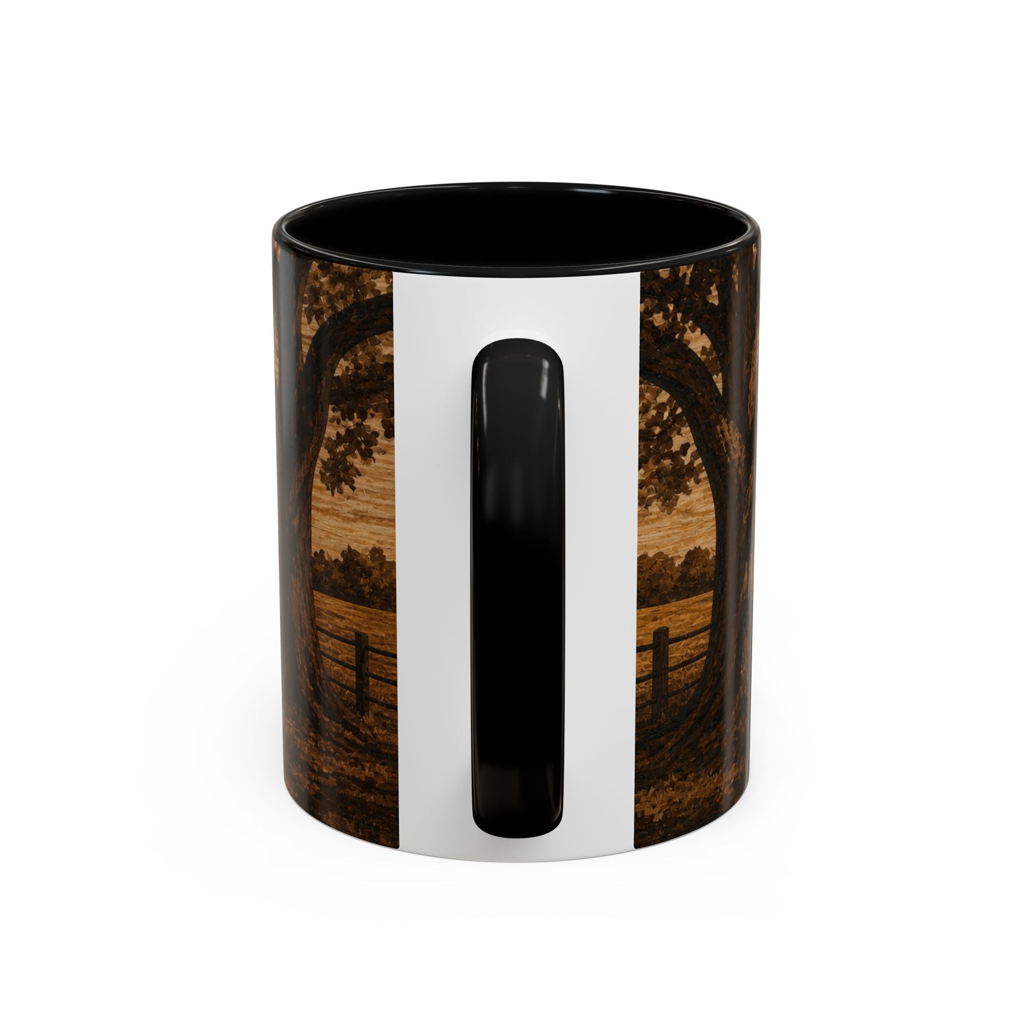 Farmhouse Coffee Mug – Marquetry Live-Oak Lane | Ceramic Accent Mug, 11oz or 15oz