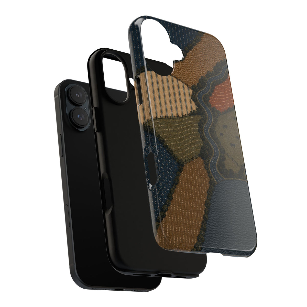 iPhone Case – Harvest From Above Patchwork | Tough Dual-Layer Case, iPhone 11–17