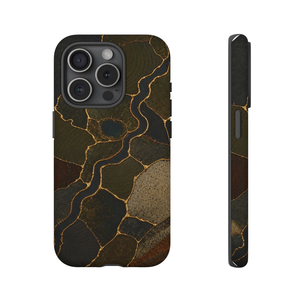 iPhone Case – Mended Ground Kintsugi | Tough Dual-Layer Case, iPhone 11–17