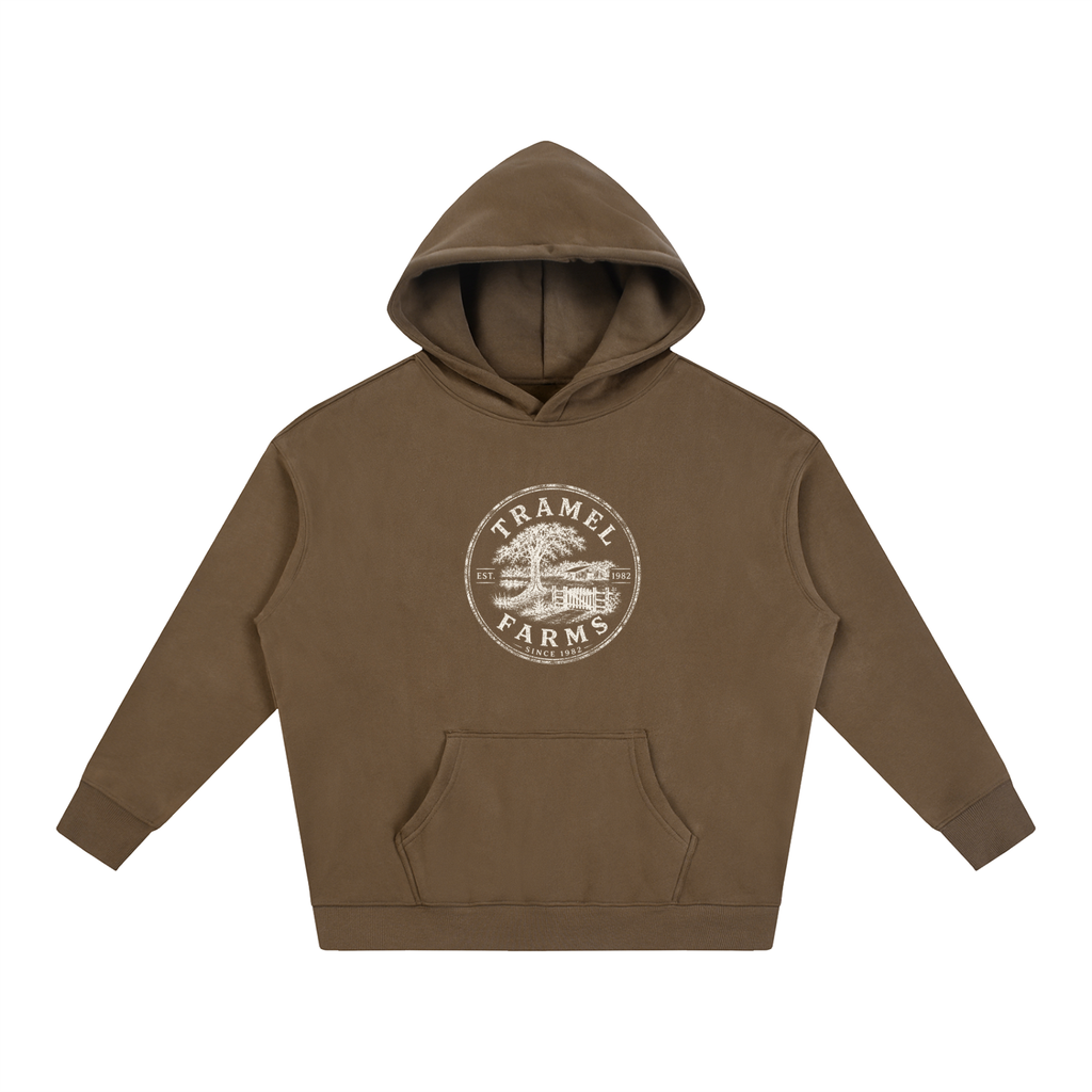 Tramel Farms Badge Hoodie — Oversized Fleece