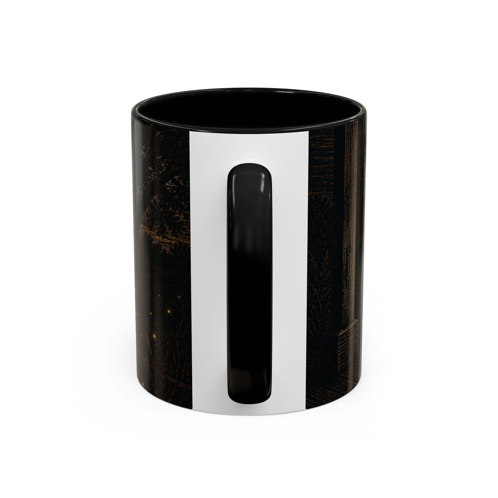 Firefly Farmhouse Coffee Mug – Night Linocut Fireflies | Ceramic Accent Mug, 11oz or 15oz