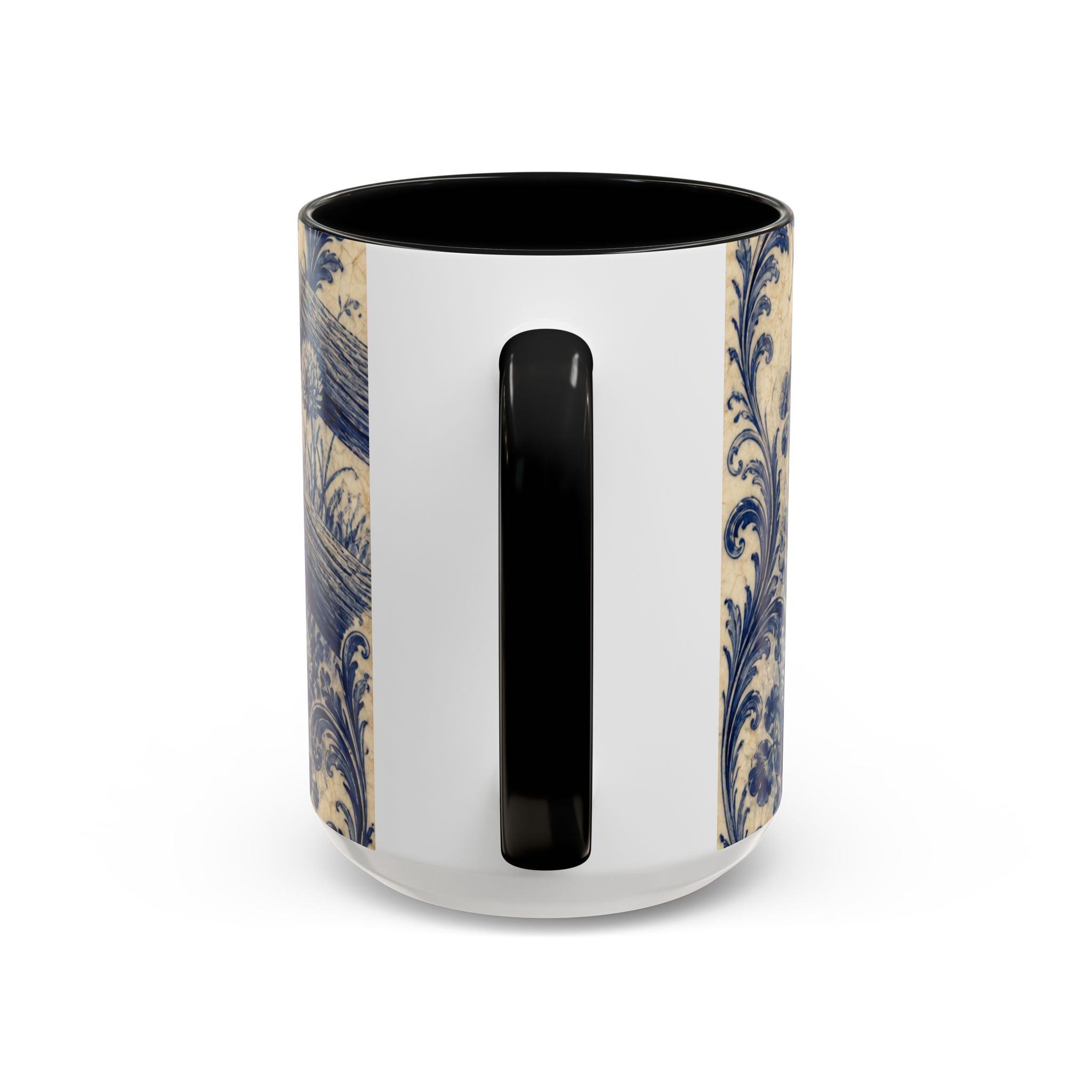 Rabbit Farmhouse Coffee Mug – Rabbit in the Clover Cobalt Transferware | Ceramic Accent Mug, 11oz or 15oz