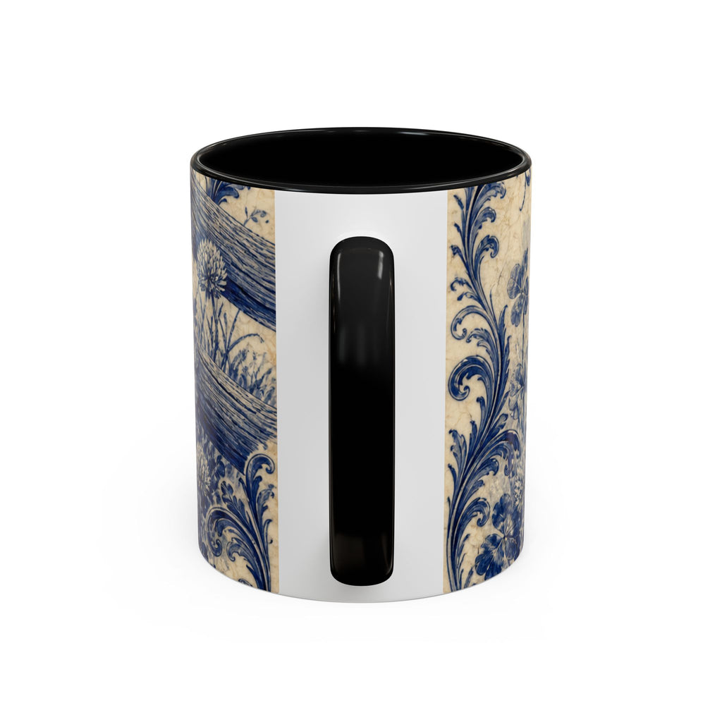 Rabbit Farmhouse Coffee Mug – Rabbit in the Clover Cobalt Transferware | Ceramic Accent Mug, 11oz or 15oz