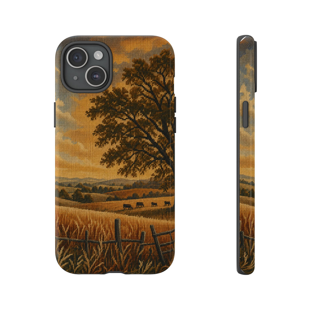 iPhone Case – Long Season Needlepoint | Tough Dual-Layer Case, iPhone 11–17