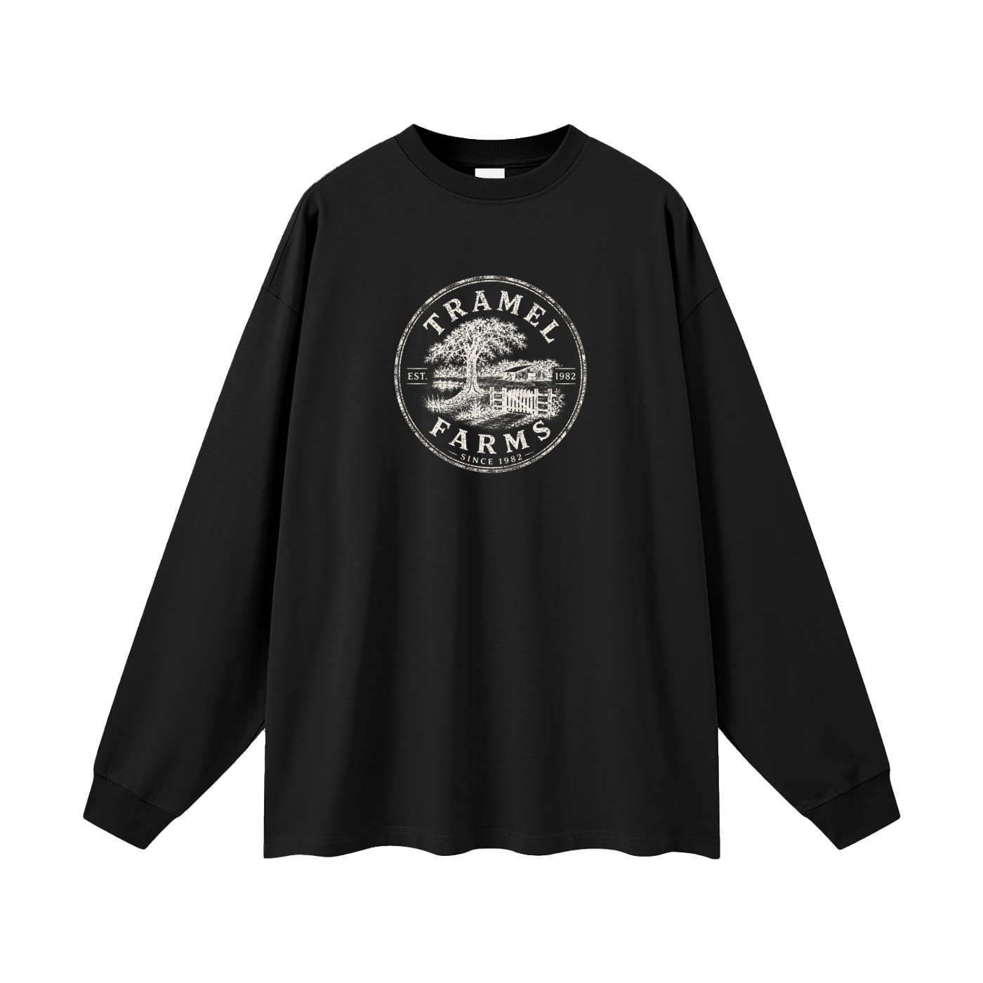 Tramel Farms Badge Long Sleeve — Heavy Cotton