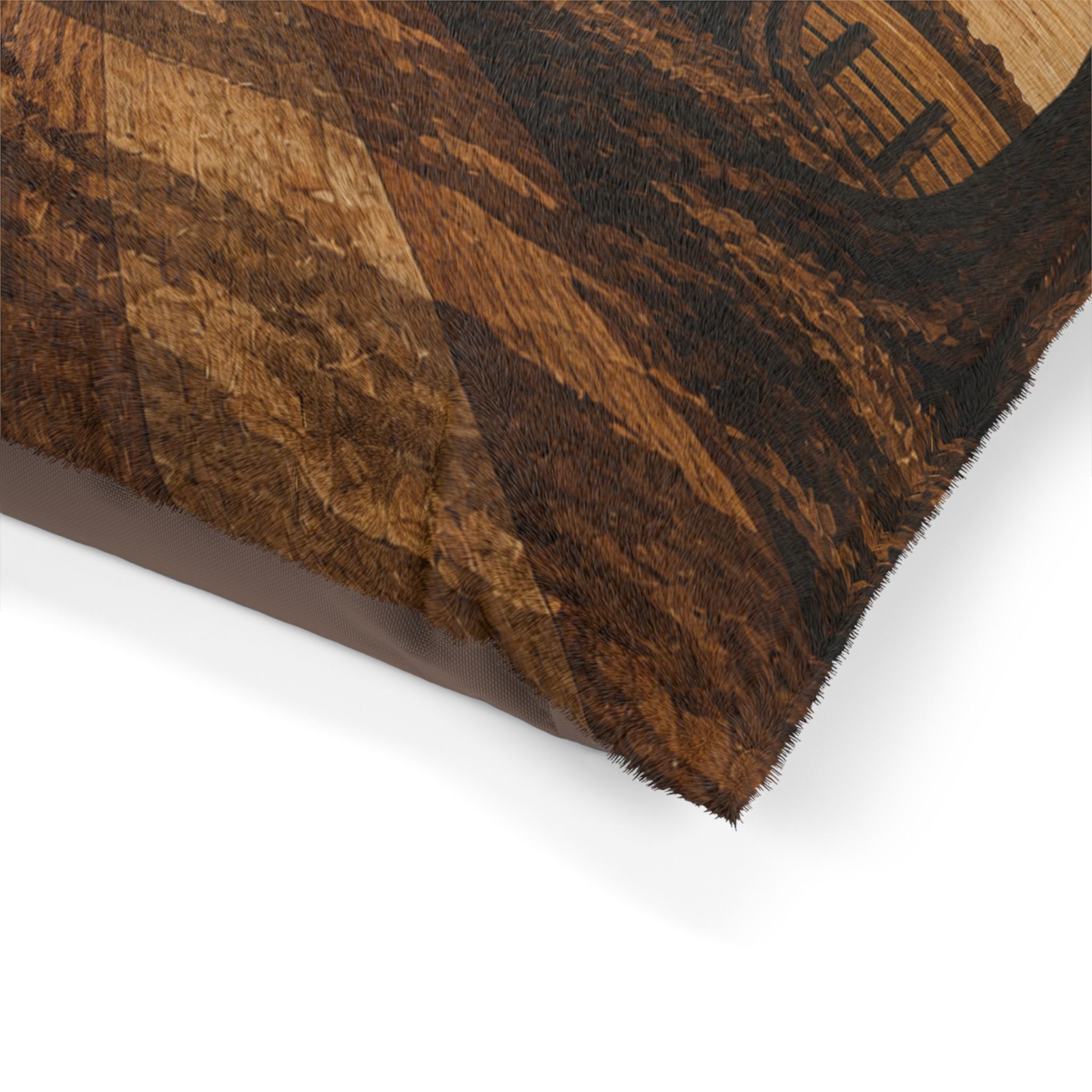 Washable Dog Bed – Marquetry Live-Oak Lane | Soft Fleece Pet Bed, 3 Sizes