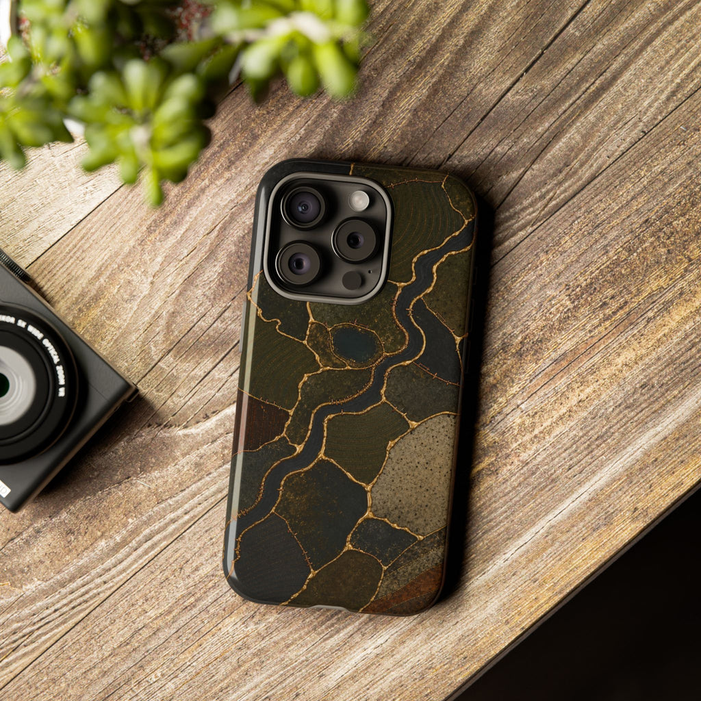 iPhone Case – Mended Ground Kintsugi | Tough Dual-Layer Case, iPhone 11–17
