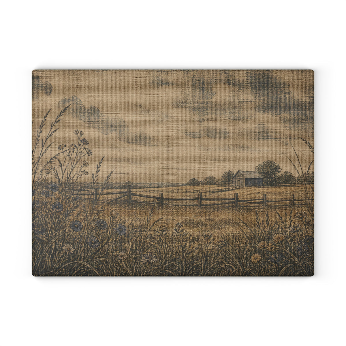 Glass Cutting Board – Linen Field & Barn | Tempered Glass Charcuterie & Serving Board