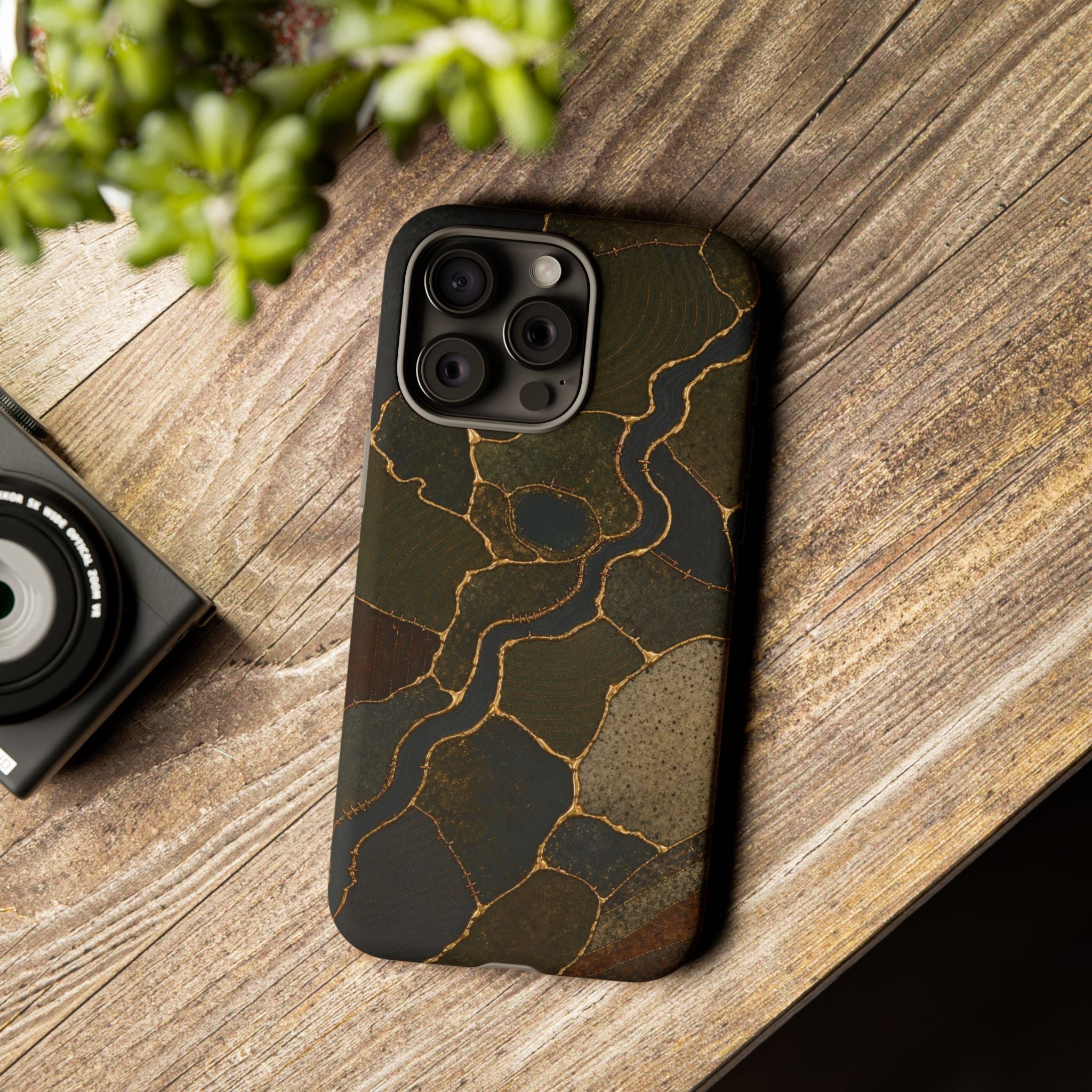 iPhone Case – Mended Ground Kintsugi | Tough Dual-Layer Case, iPhone 11–17