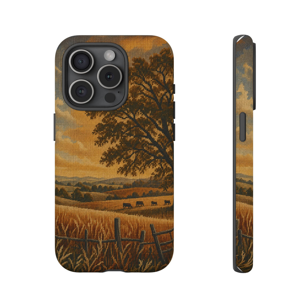iPhone Case – Long Season Needlepoint | Tough Dual-Layer Case, iPhone 11–17