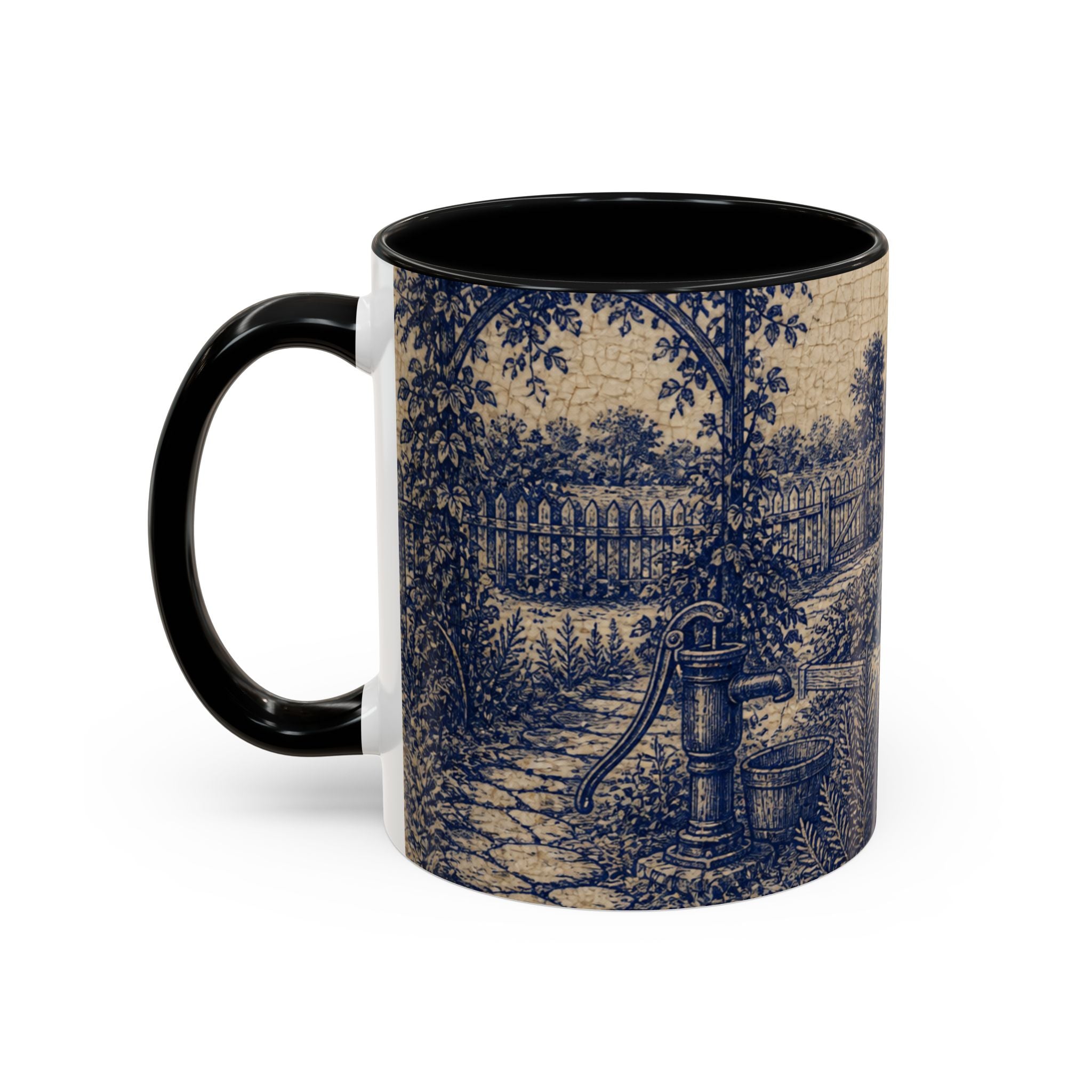 Farmhouse Coffee Mug – Transferware Kitchen Garden | Ceramic Accent Mug, 11oz or 15oz