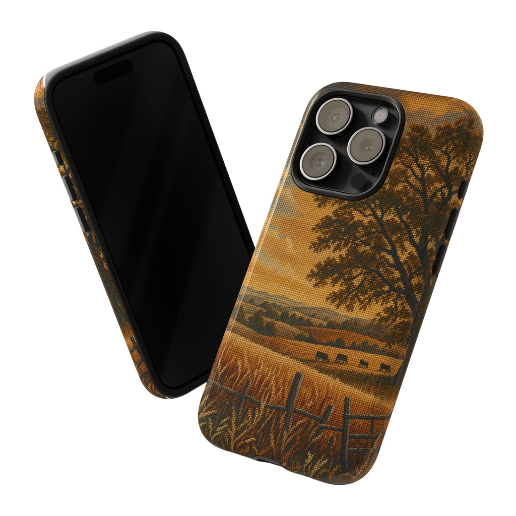 iPhone Case – Long Season Needlepoint | Tough Dual-Layer Case, iPhone 11–17