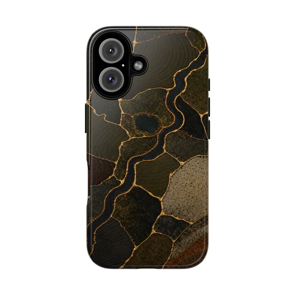 iPhone Case – Mended Ground Kintsugi | Tough Dual-Layer Case, iPhone 11–17