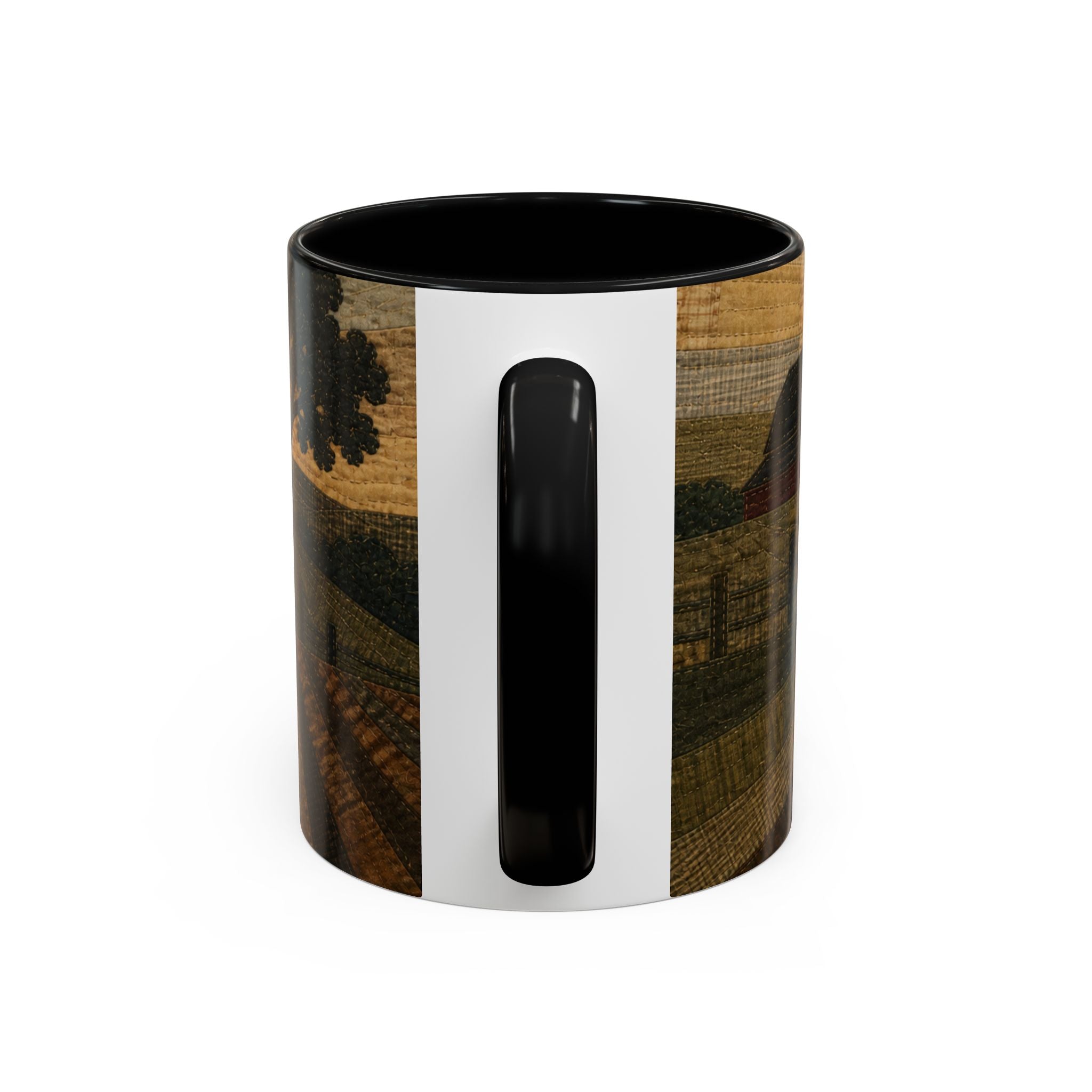 Farmhouse Coffee Mug – Quilted Pasture Sunset | Ceramic Accent Mug, 11oz or 15oz