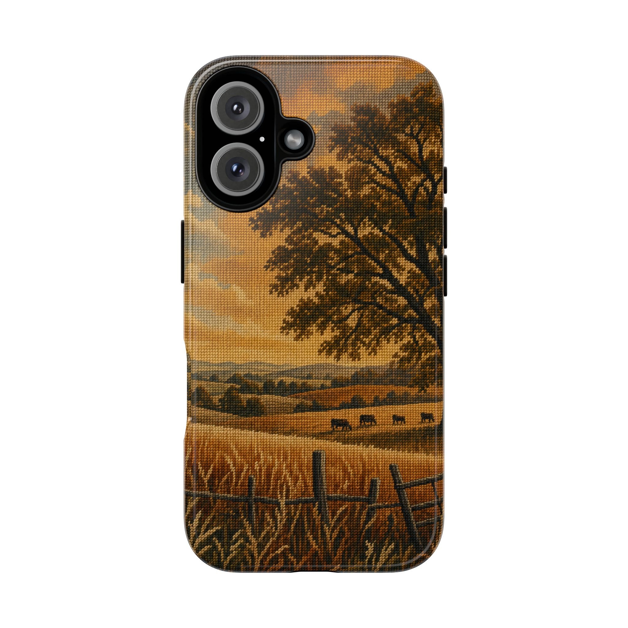 iPhone Case – Long Season Needlepoint | Tough Dual-Layer Case, iPhone 11–17
