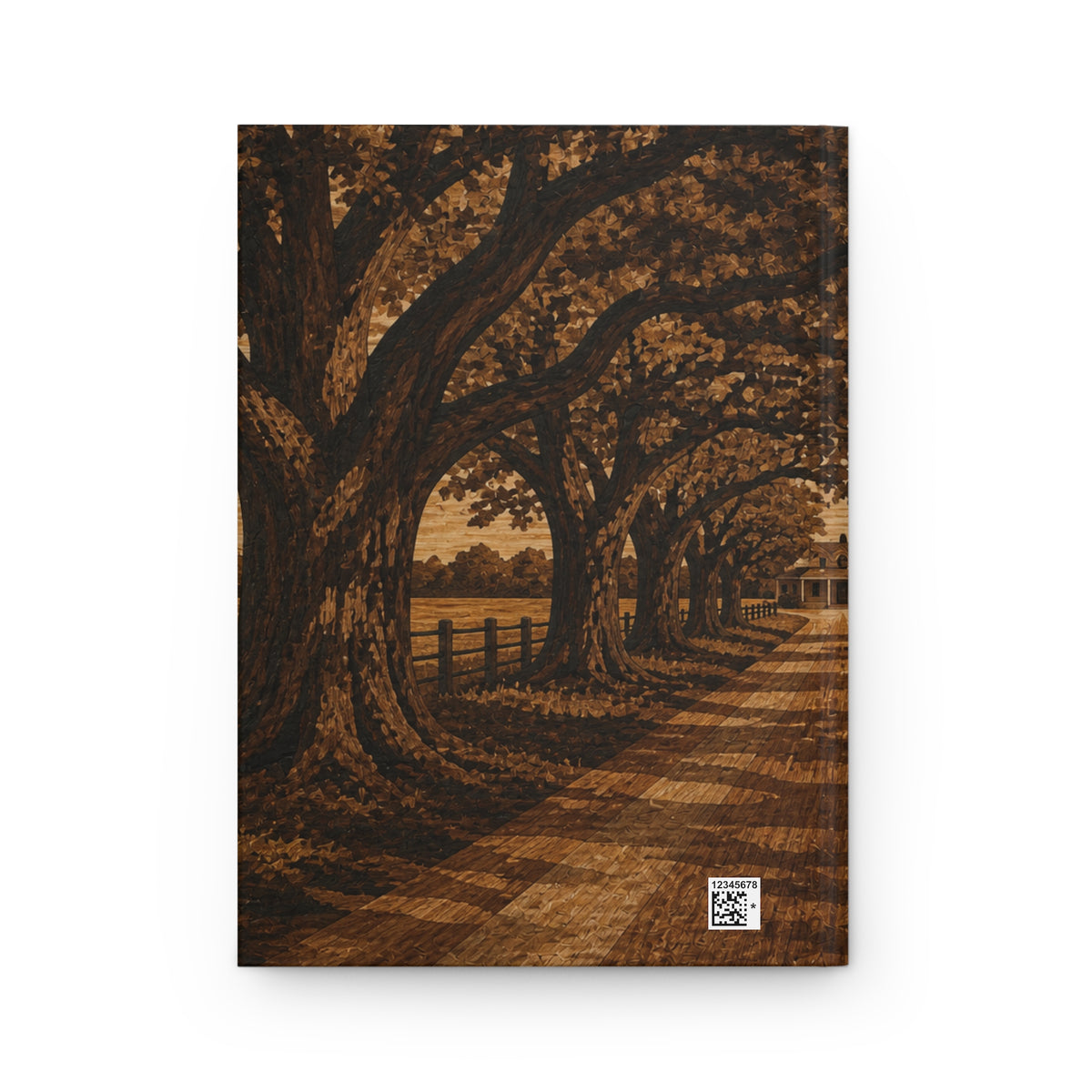 Hardcover Lined Journal – Marquetry Live-Oak Lane | 150-Page Notebook, 5.75x8