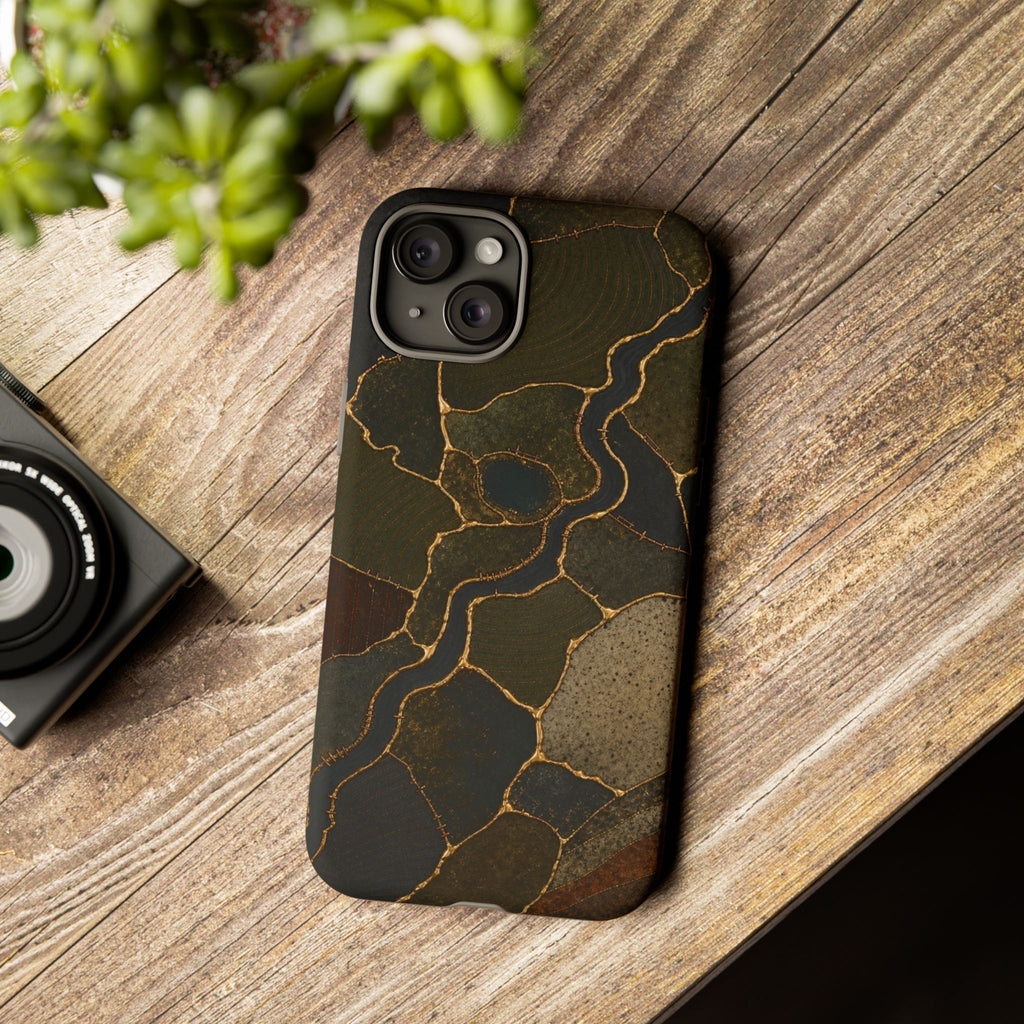 iPhone Case – Mended Ground Kintsugi | Tough Dual-Layer Case, iPhone 11–17