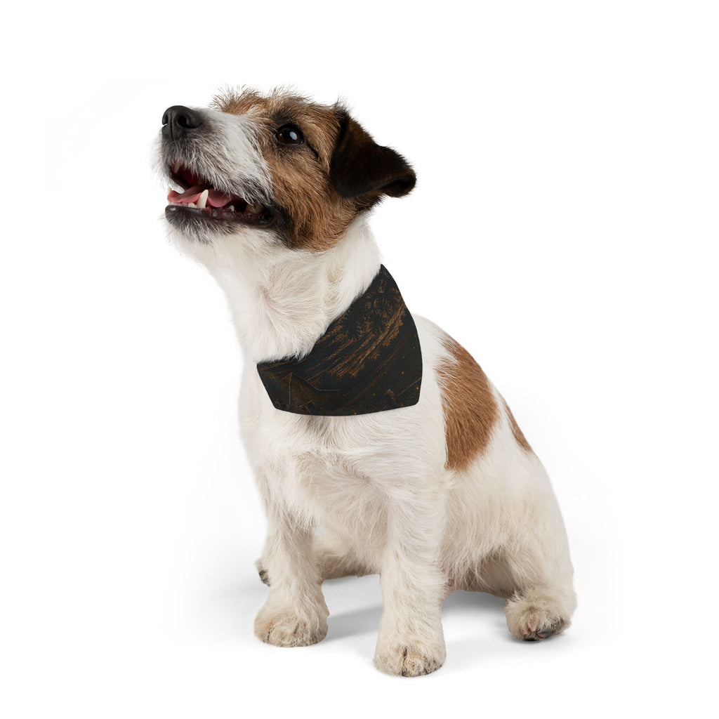 Firefly Dog Bandana Collar – Night Linocut Fireflies | Machine-Washable, S–XL