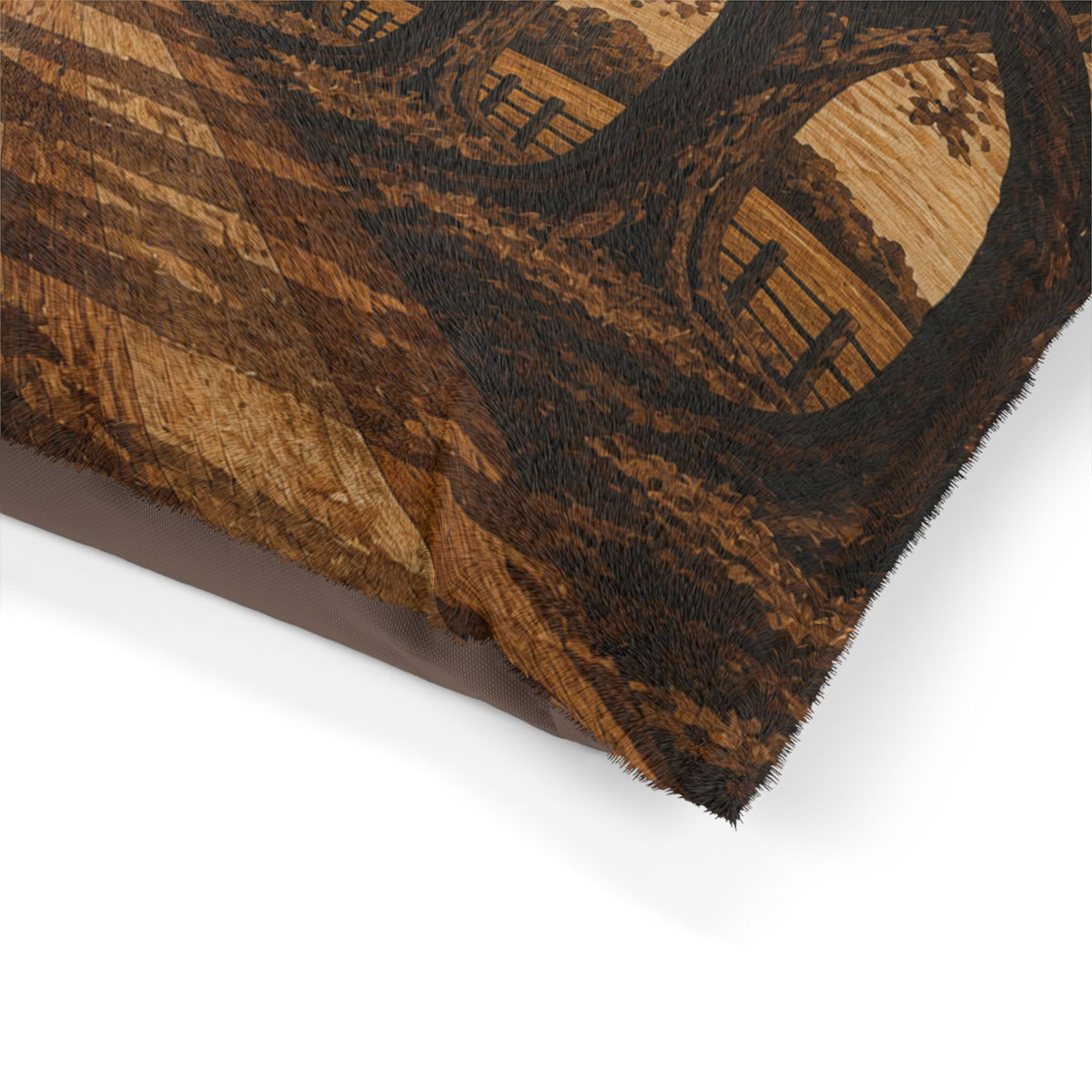 Washable Dog Bed – Marquetry Live-Oak Lane | Soft Fleece Pet Bed, 3 Sizes