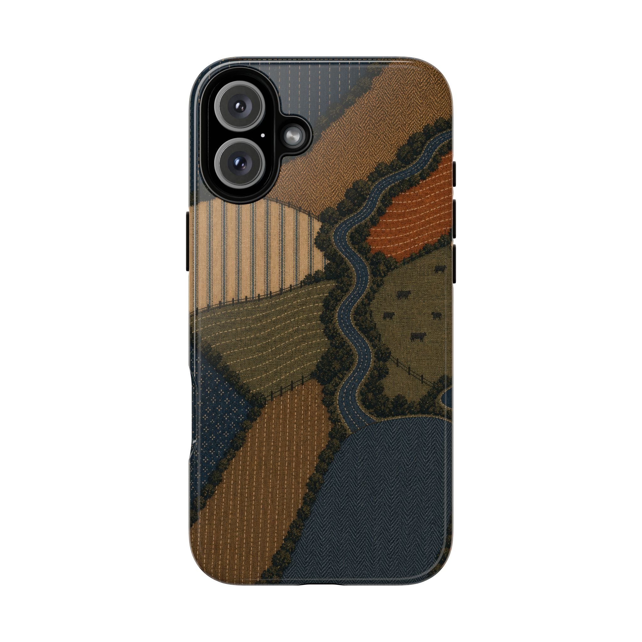 iPhone Case – Harvest From Above Patchwork | Tough Dual-Layer Case, iPhone 11–17