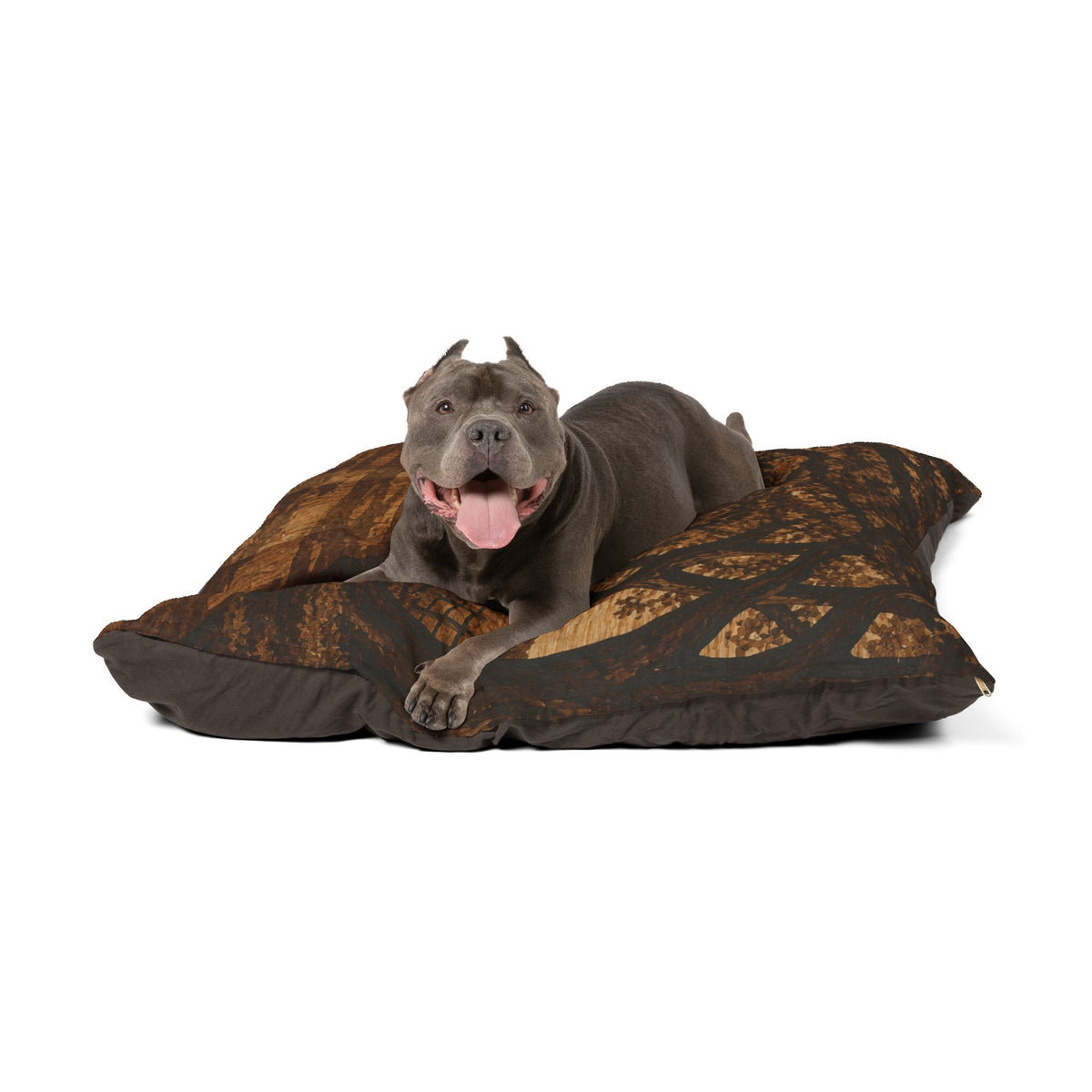 Washable Dog Bed – Marquetry Live-Oak Lane | Soft Fleece Pet Bed, 3 Sizes