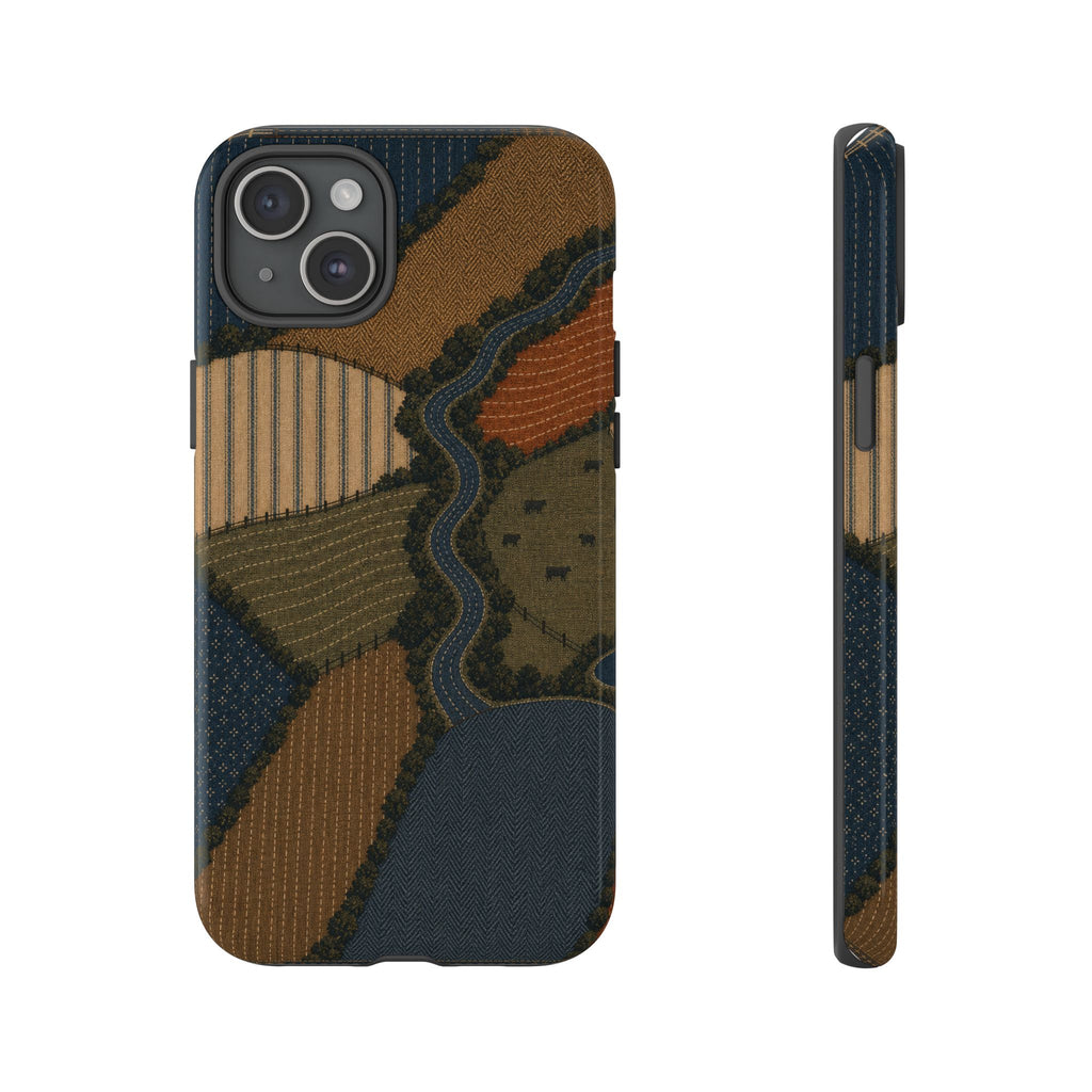 iPhone Case – Harvest From Above Patchwork | Tough Dual-Layer Case, iPhone 11–17