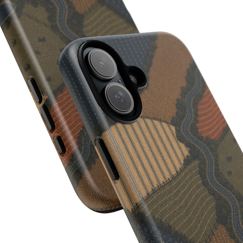 iPhone Case – Harvest From Above Patchwork | Tough Dual-Layer Case, iPhone 11–17