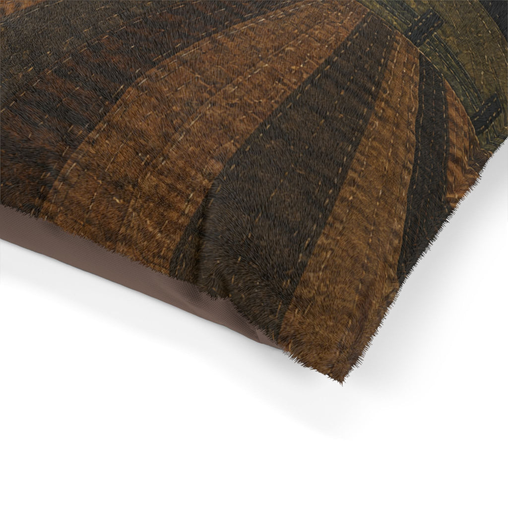 Washable Dog Bed – Quilted Pasture Sunset | Soft Fleece Pet Bed, 3 Sizes