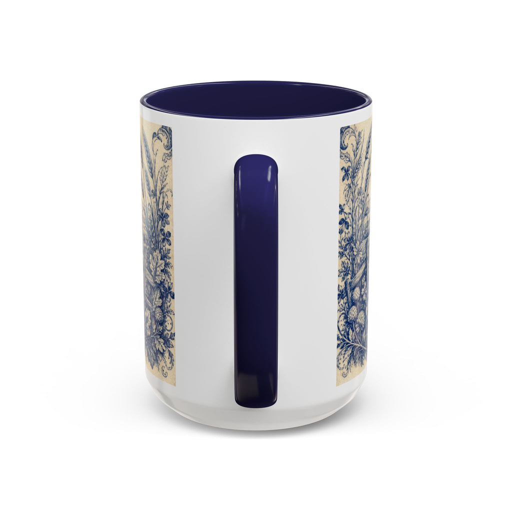 Farmhouse Coffee Mug – Blue Country Transferware | Ceramic Accent Mug, 11oz or 15oz
