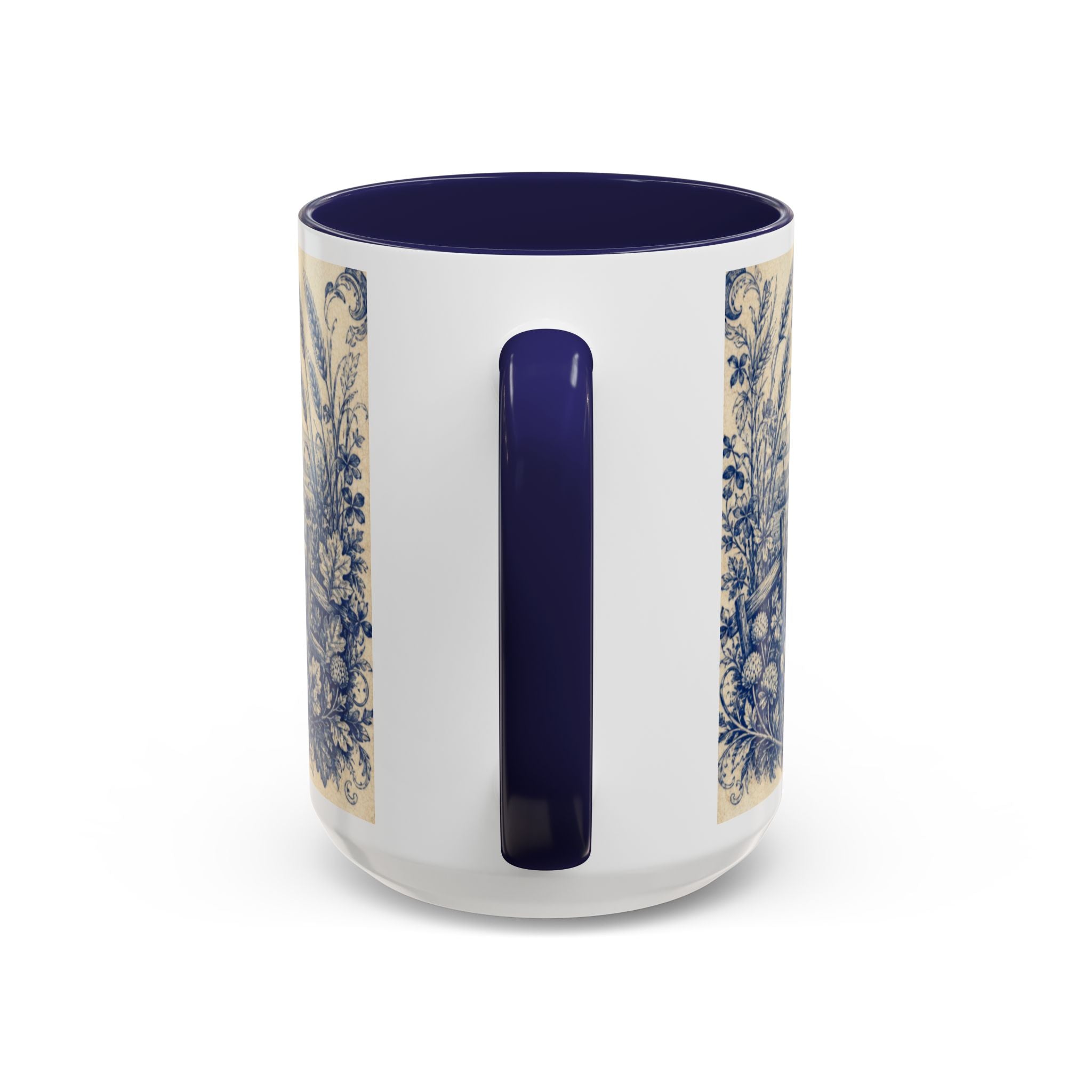 Farmhouse Coffee Mug – Blue Country Transferware | Ceramic Accent Mug, 11oz or 15oz