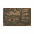 Goat iPad Case – Pygmy Goats - Grain-Sack Orchard Gate | Vegan Leather Folio with Card Pockets, All iPad Models